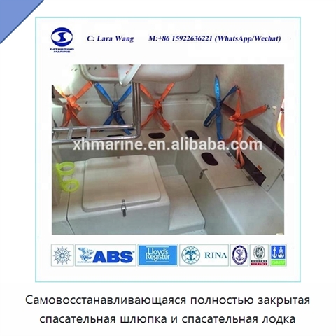 Самовосстанавливающаяся полностью закрытая спасательная шлюпка и спасательная лодка