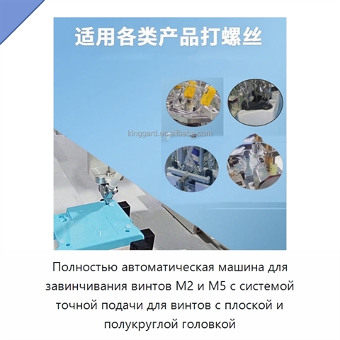 Полностью автоматическая машина для завинчивания винтов M2 и M5 с системой точной подачи для винтов с плоской и полукруглой головкой