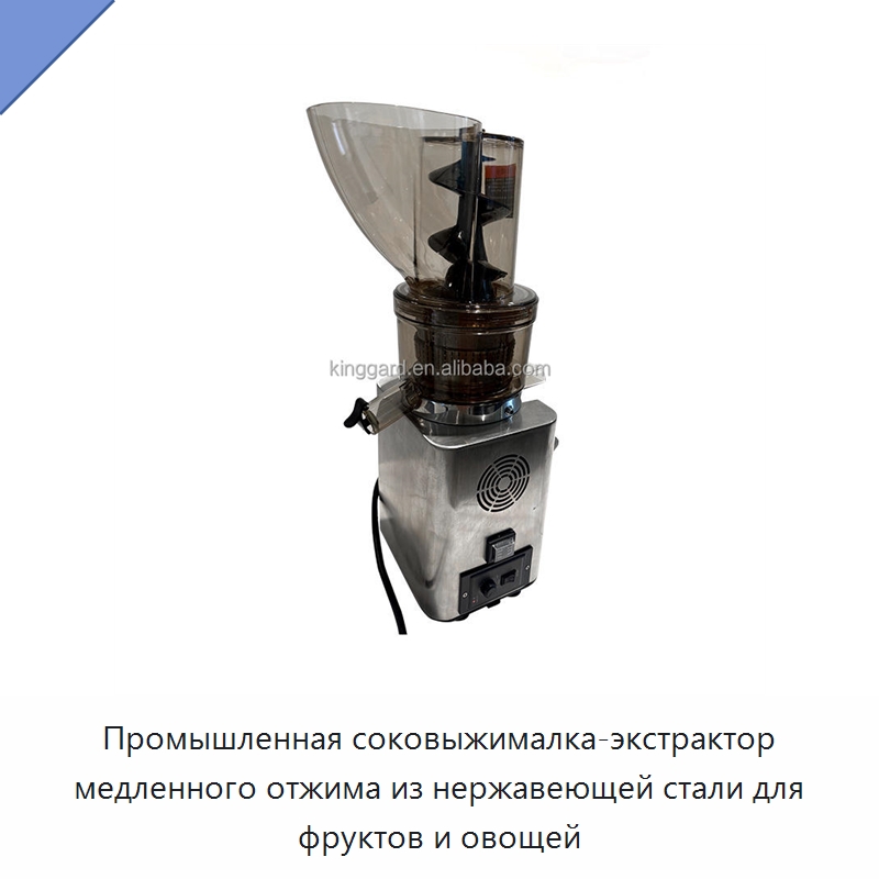 Промышленная соковыжималка-экстрактор медленного отжима из нержавеющей стали для фруктов и овощей