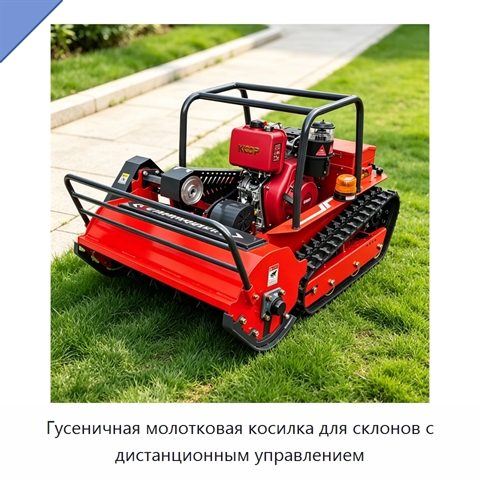 Гусеничная молотковая косилка для склонов с дистанционным управлением