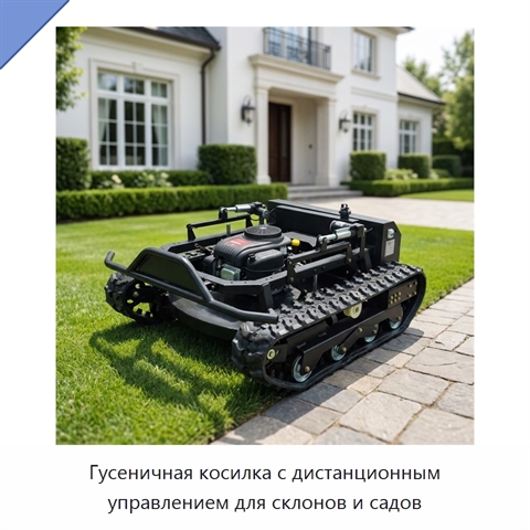 Гусеничная косилка с дистанционным управлением для склонов и садов